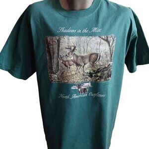 Men's XL Vintage T-shirt 90's American Outfitters Nature Deer Graphic Anvil USA